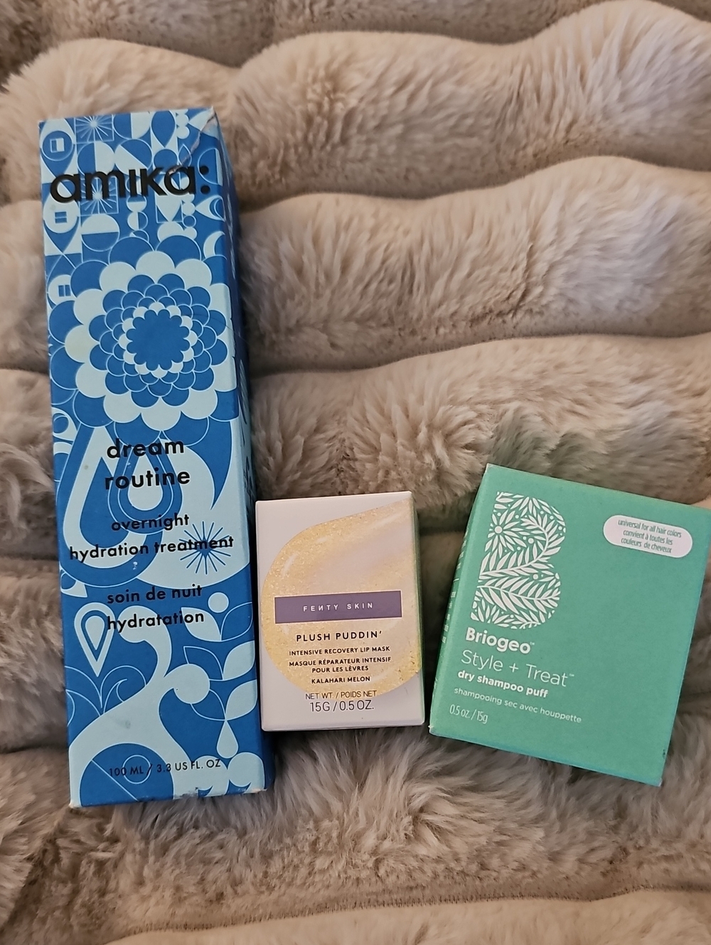 Beauty Trio Amika, Fenty Skin, Briogeo